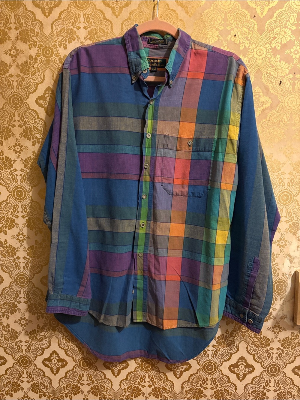 Vintage Alexander Julian Multicolor  Button-down Shirt